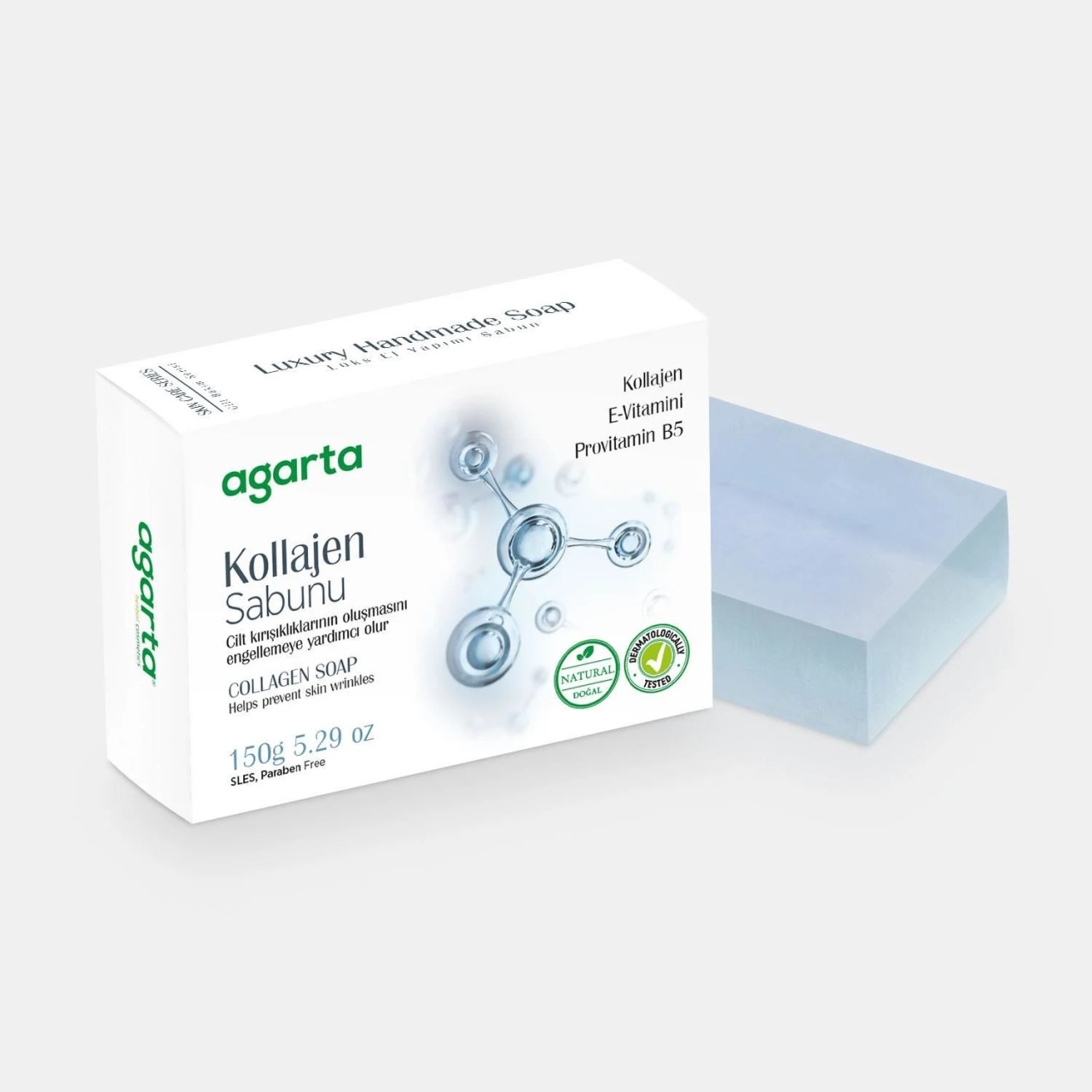 Agarta Doğal Cilt Bakım Sabunu 150 Gr Kollajen - 1