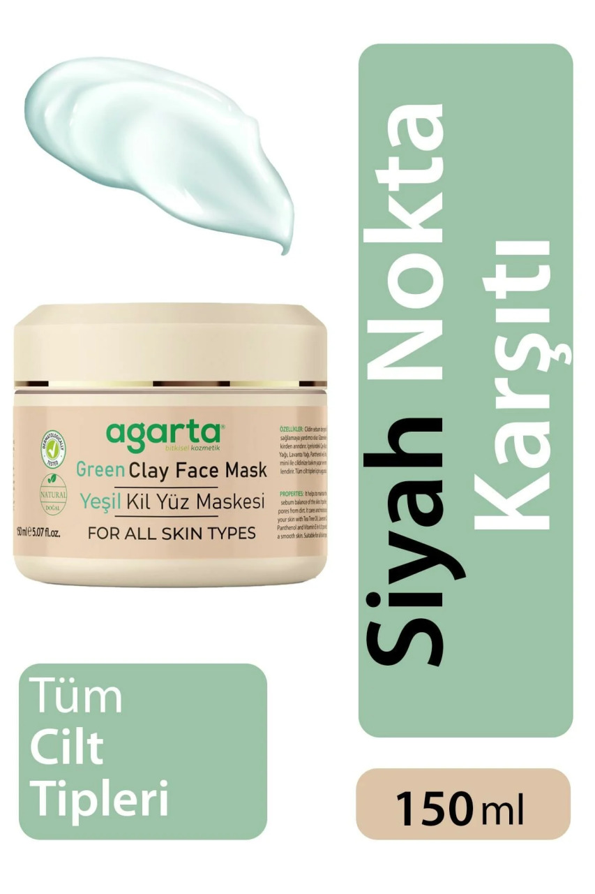 Agarta Yeşil Kil Yüz Maskesi 150 ml - 1