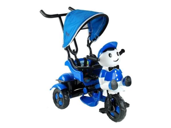Babyhope 125 Yupi Triycle 3 Tekerli Kontrollü Bisiklet Mavi - BabyHope