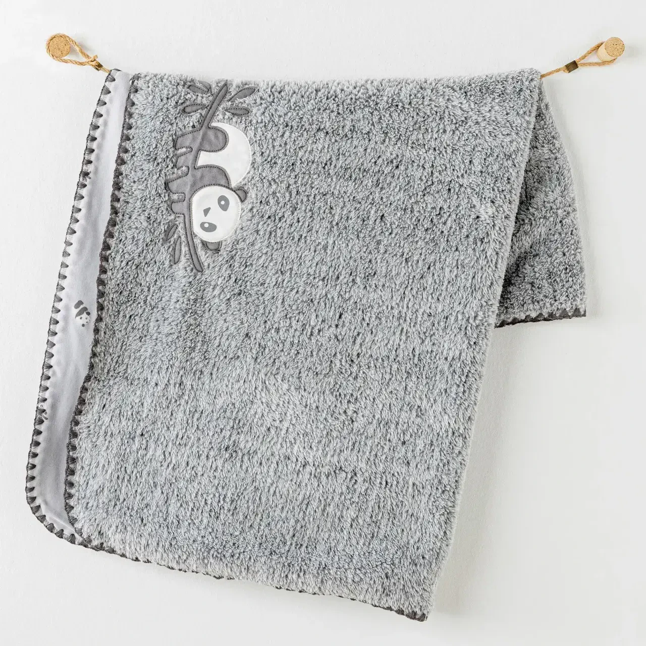 Andywawa AC26033 Keep Smiling Welsoft Battaniye 90x85 Grey - 1