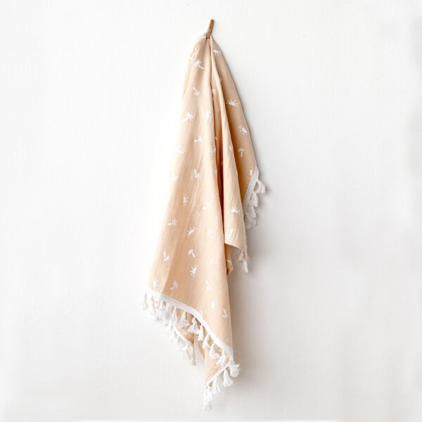 Andywawa AC24514 Müslin Smil All Day 95x85 Bebek Battaniye Beige - Andywawa