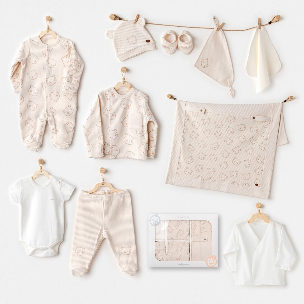 مخرج مستشفى Andywawa AC25181 Bear Time 10'Lu بلون بيج فاتح - 1