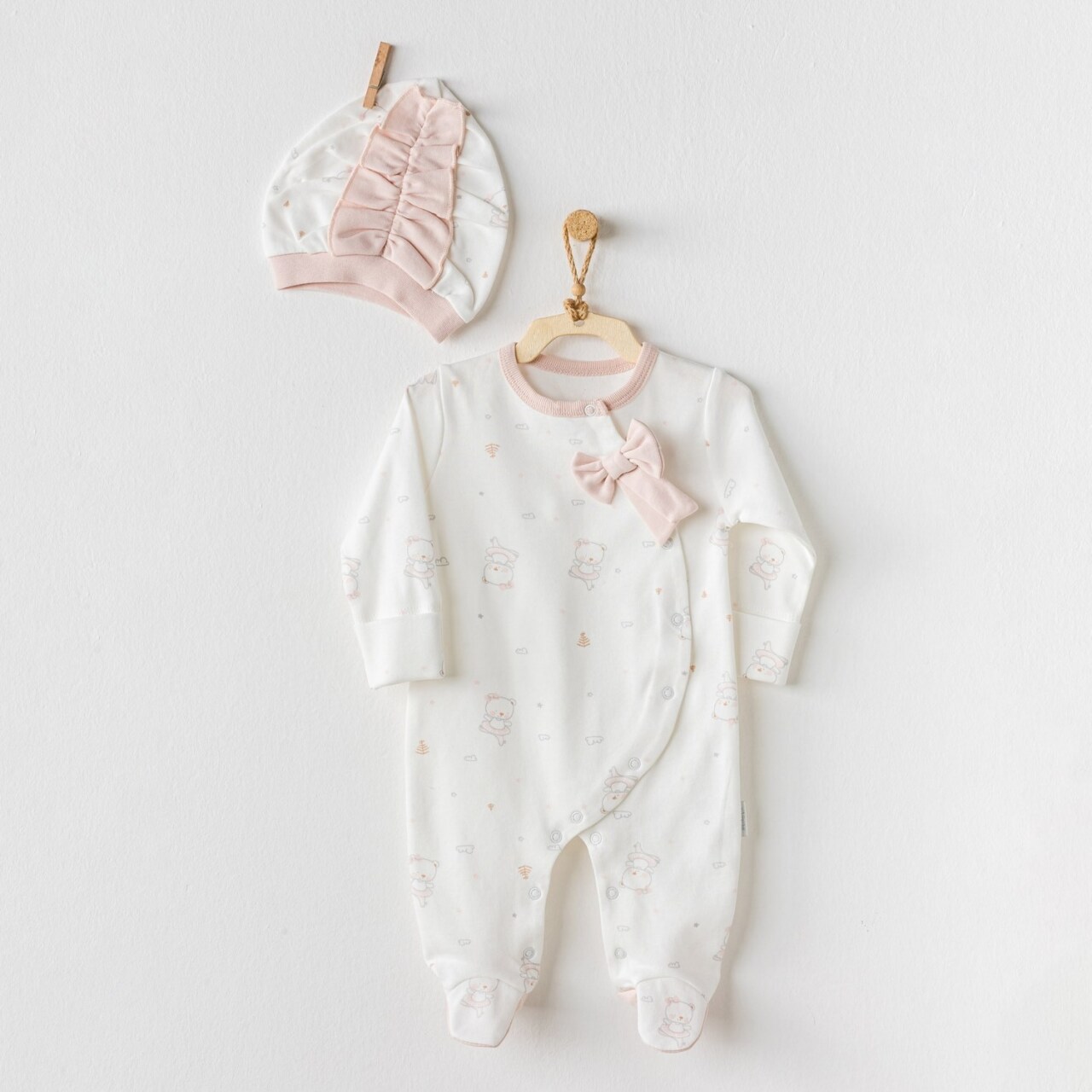 Andywawa AC24138 Ballerina Bebe Tulum Takım Ekru - 1