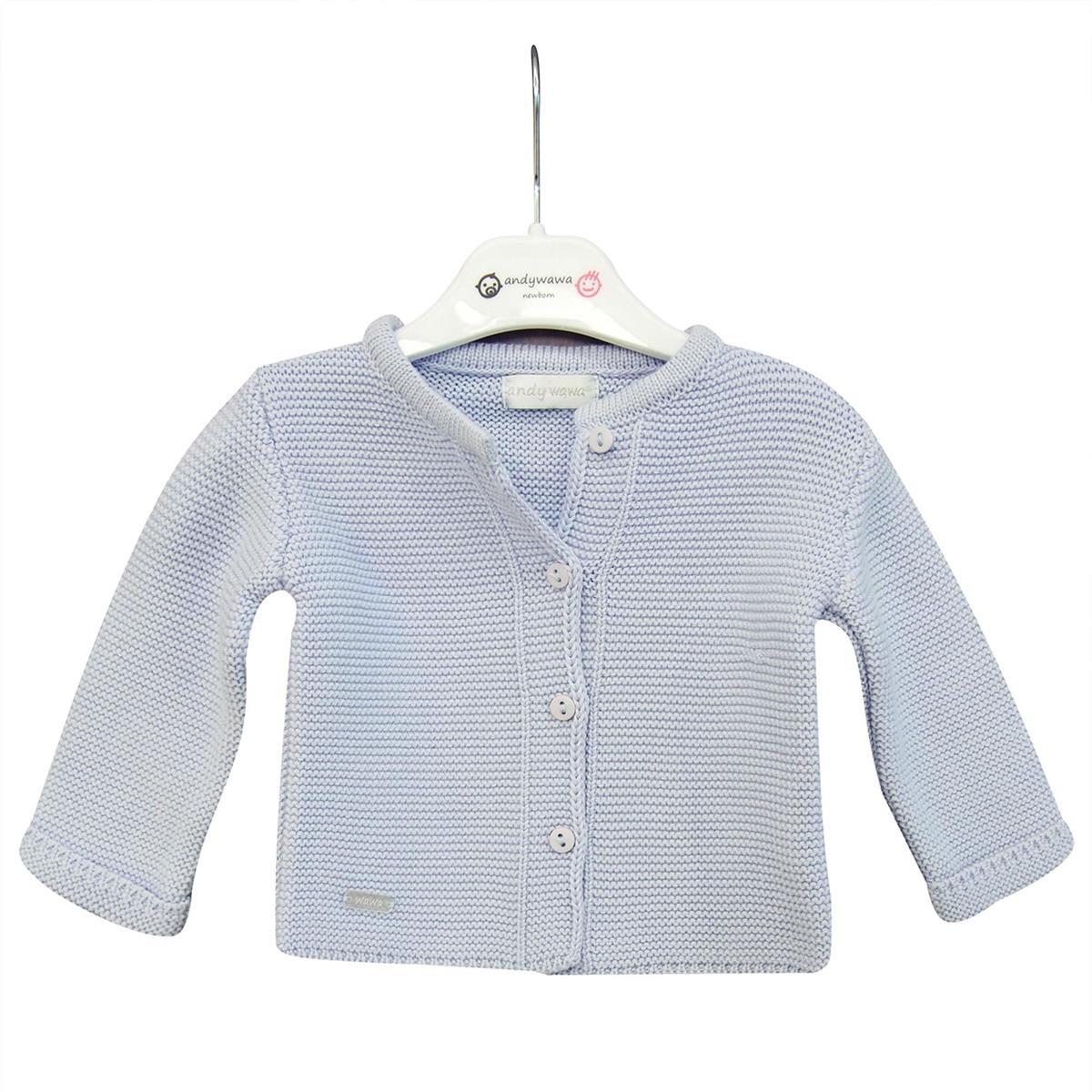 Andywawa AC24333 Basic Bebe Ceket Blue - 1