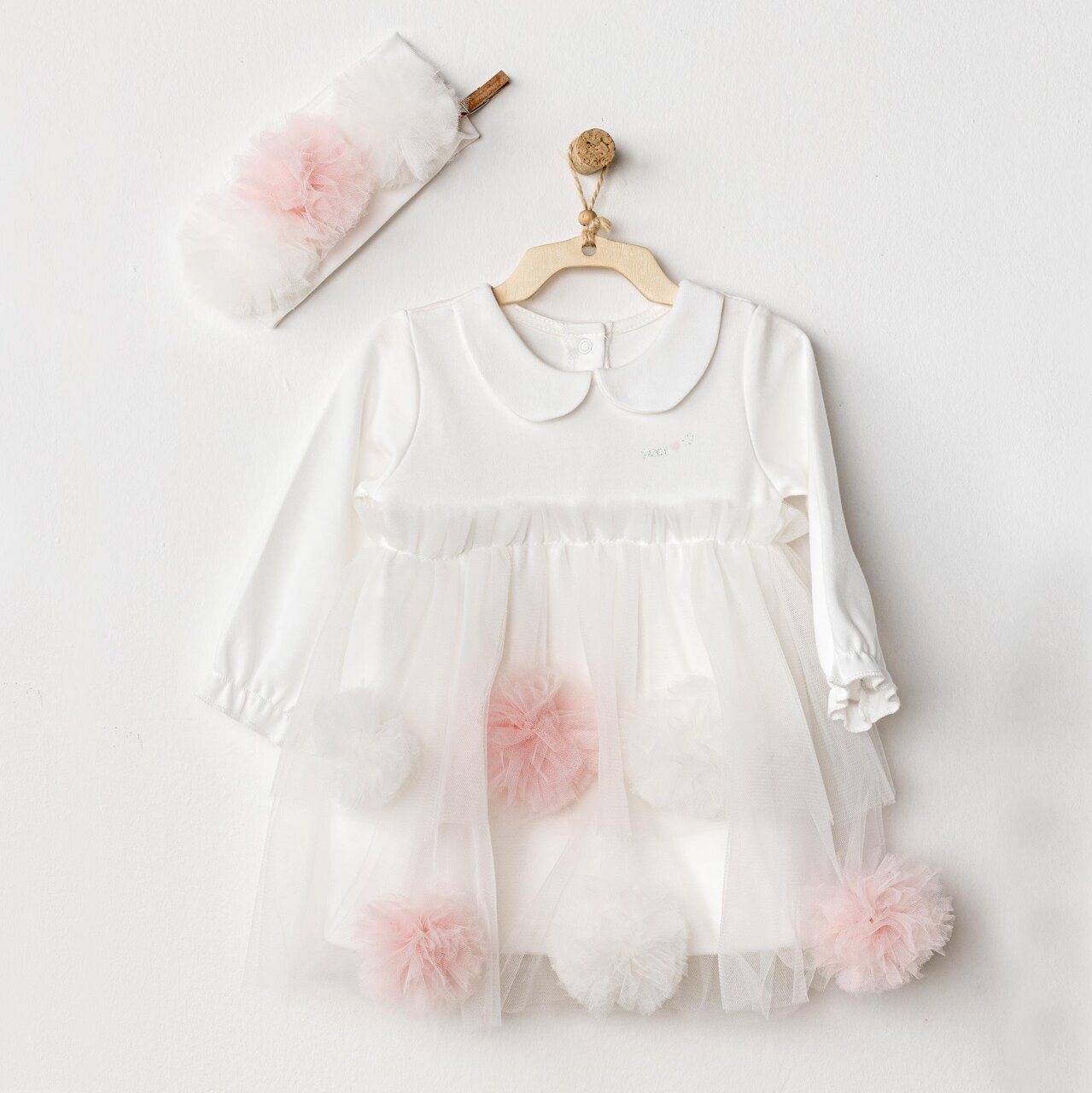 Andywawa AC24500 Dress Band Petit Love Elbise Takım Ekru - 1