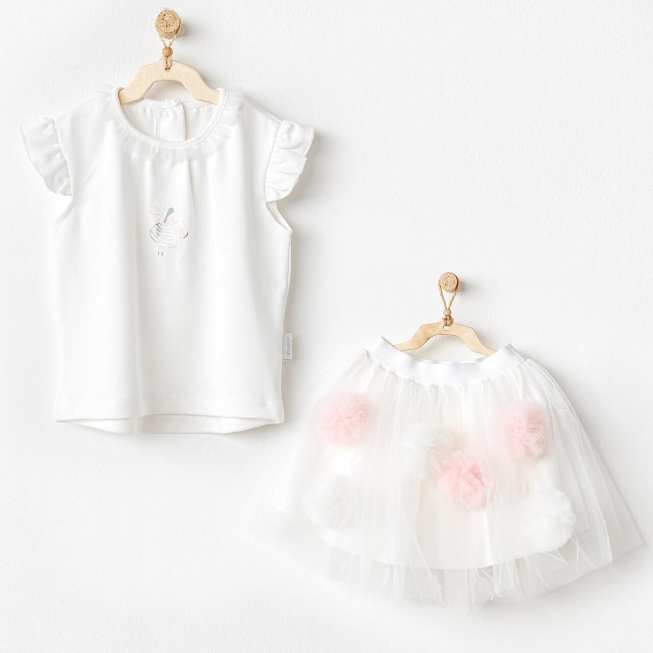 Andywawa AC24503 Petit Love 2'Li Bebek Takım Ekru - 1