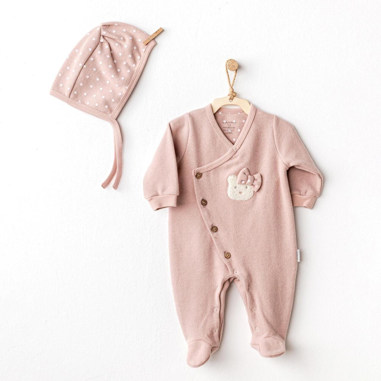 Andywawa AC25113 Cute Bear Bebek Tulum Takım Rose - 1