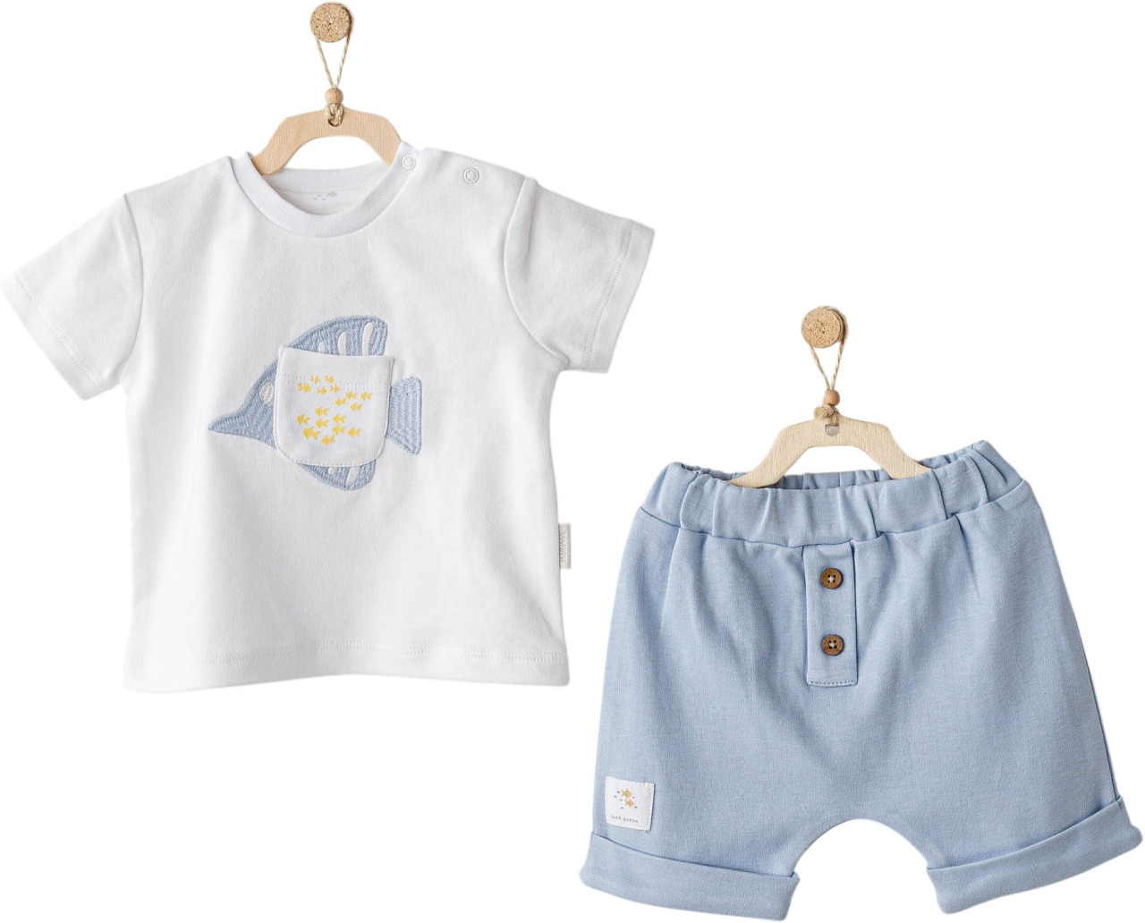 Andywawa AC25608 Ocean İs My Happy Place 2'Li Bebe Takım Blue - 1