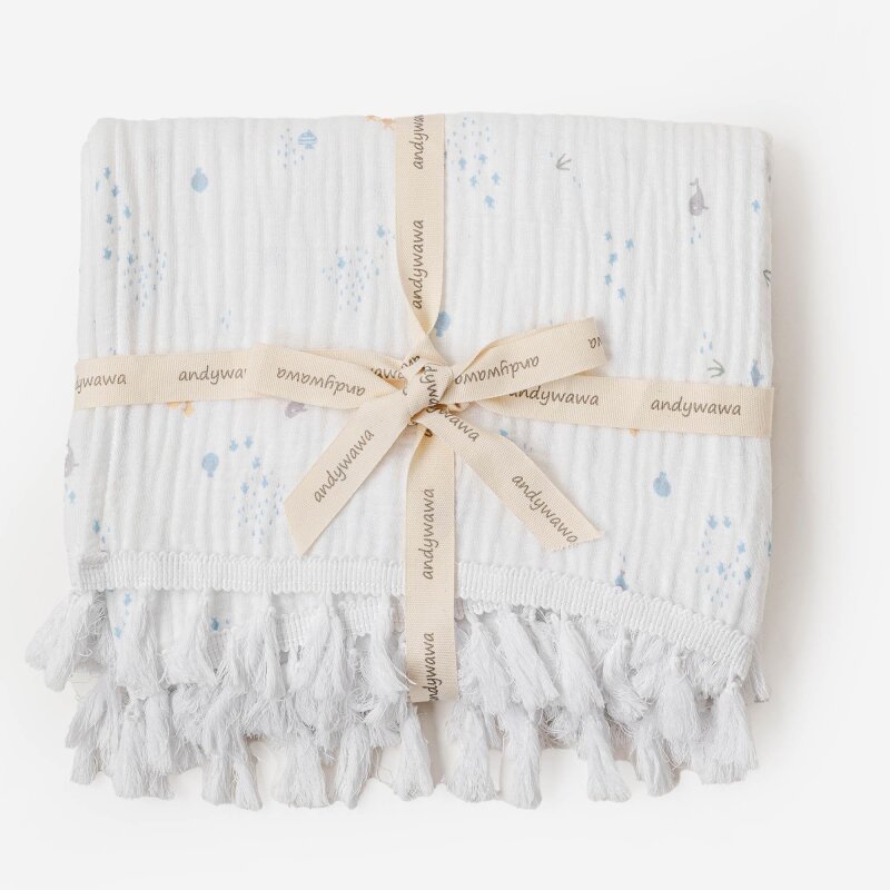 Andywawa AC25613 Ocean İs My Happy Place 100x120 Battaniye White - 2