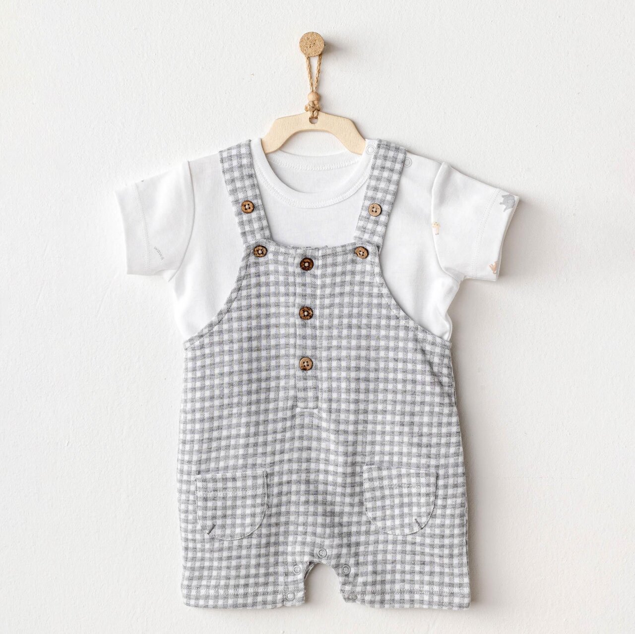 Andywawa AC25804 Jumpsuit Set Little King Salopet Takım Grey - 1