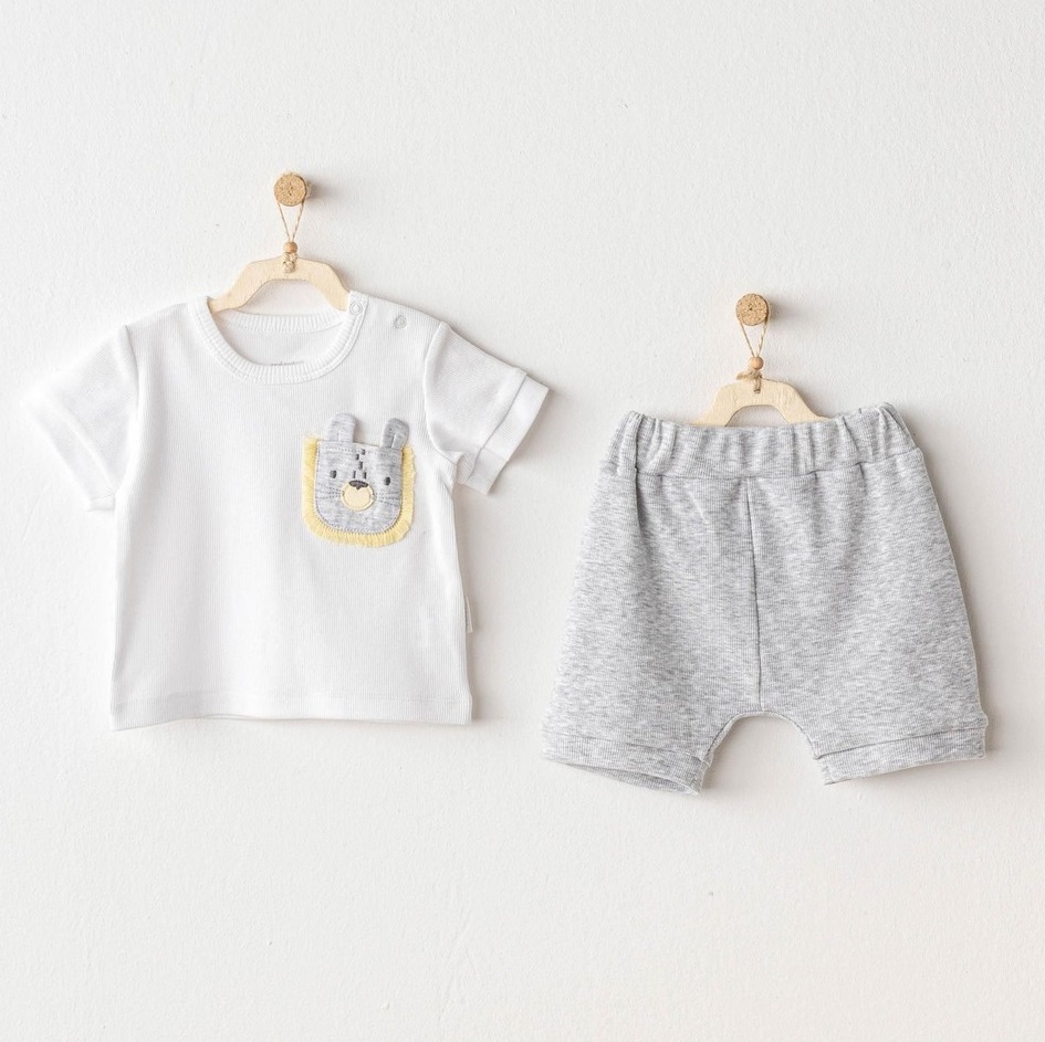 Andywawa AC25812 Little King 2'Li Bebe Takım Grey - 1