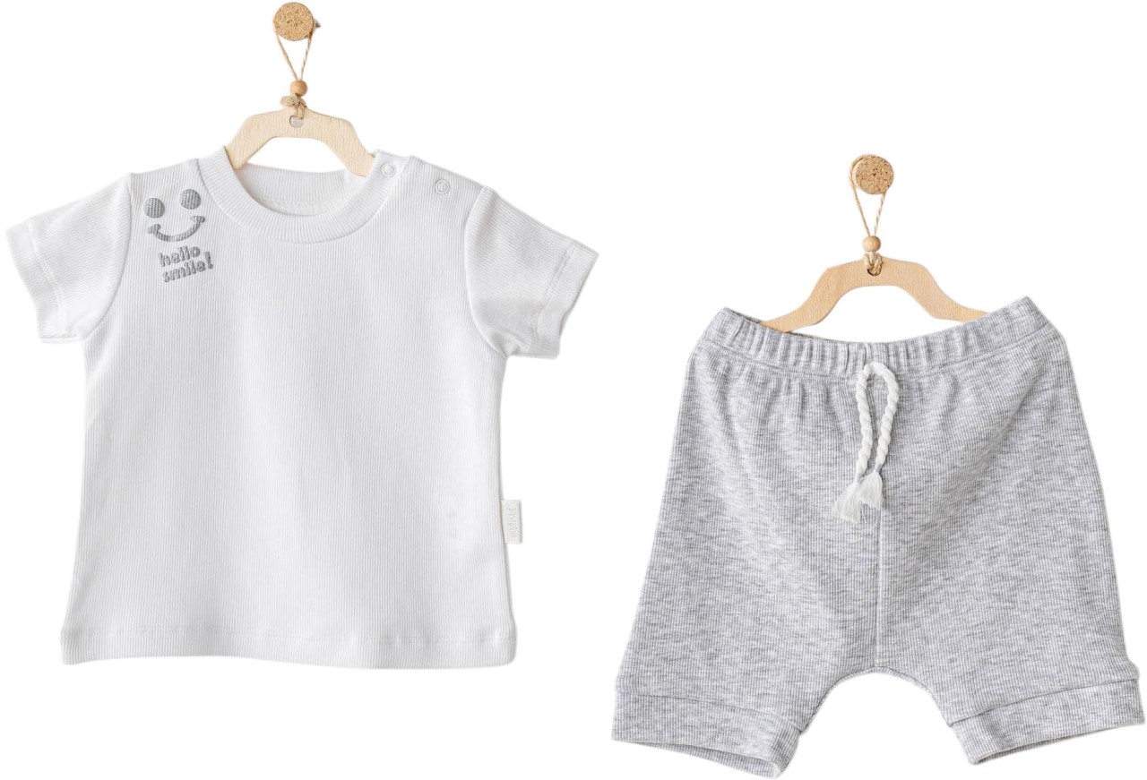 Andywawa AC25894 2'Li Basic Bebe Takım Grey Melange - 1