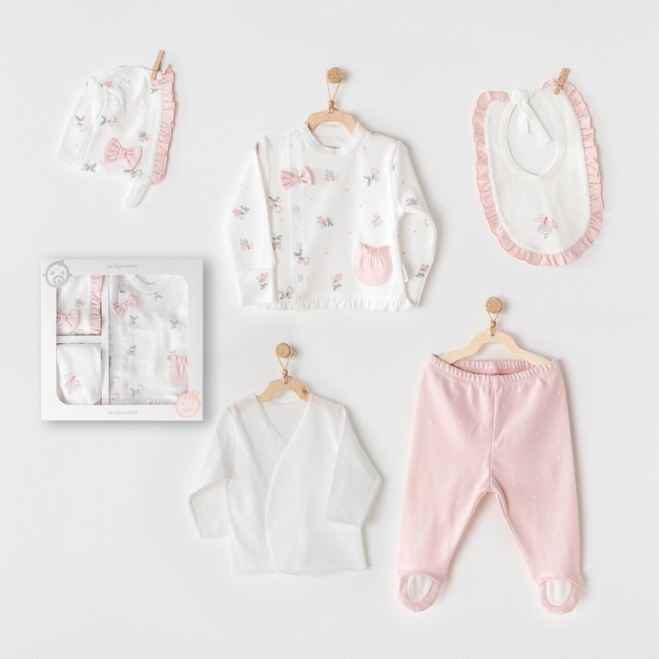 Andywawa AC25960 Fairy 5 Parça Hastane Çıkışı Pink - 1