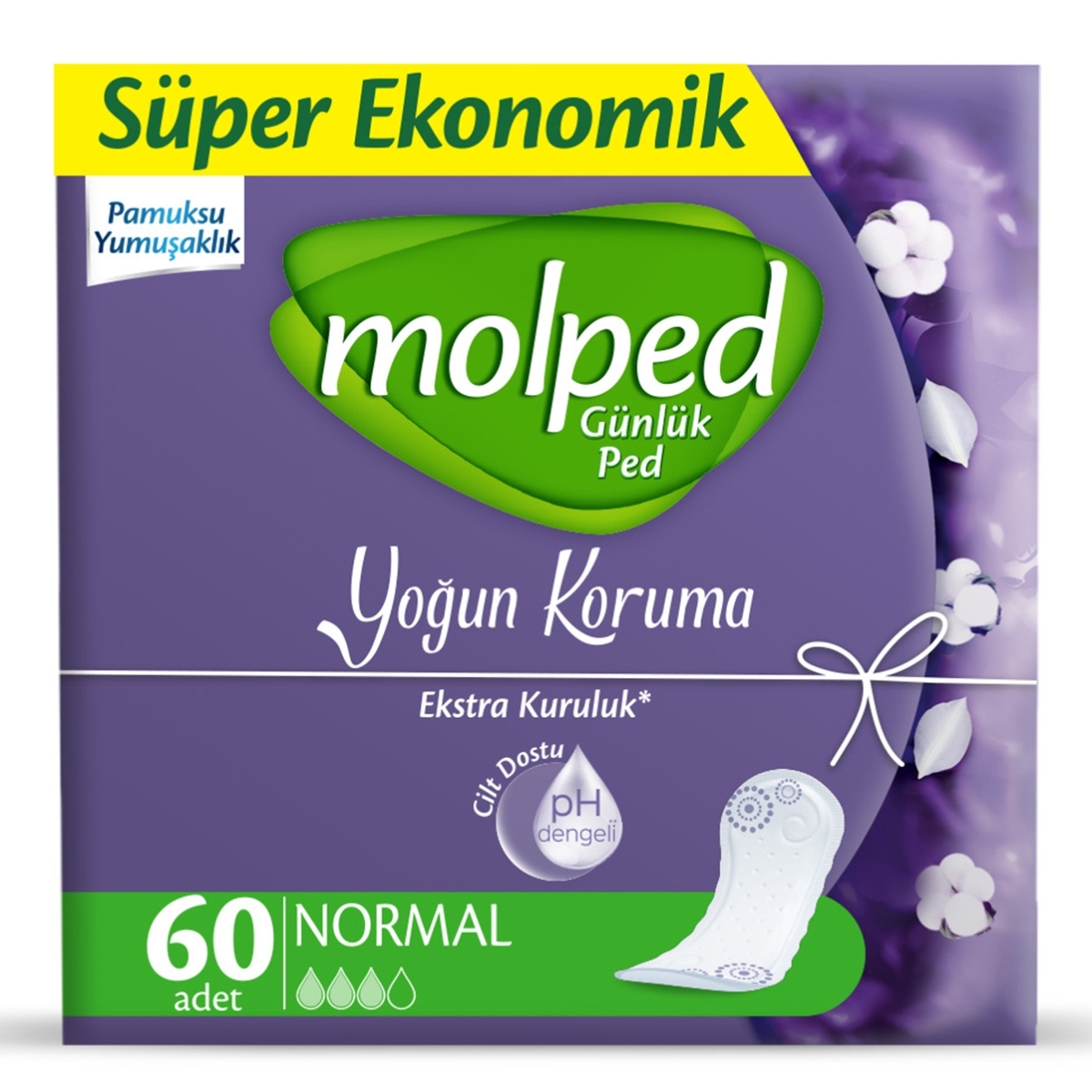 Molped Günlük Ped Yoğun Koruma Süper Eko 60 Adet - 1
