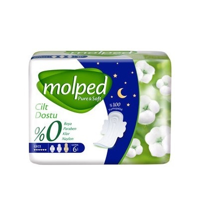 Molped Pure&Soft Gece Ped 6 Adet - Molped