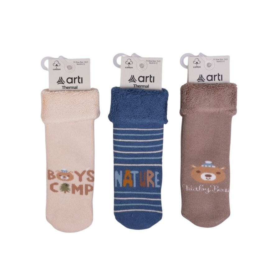 بالإضافة إلى تشكيلة جوارب Arıkan Towel Baby Boy K45911 - 1