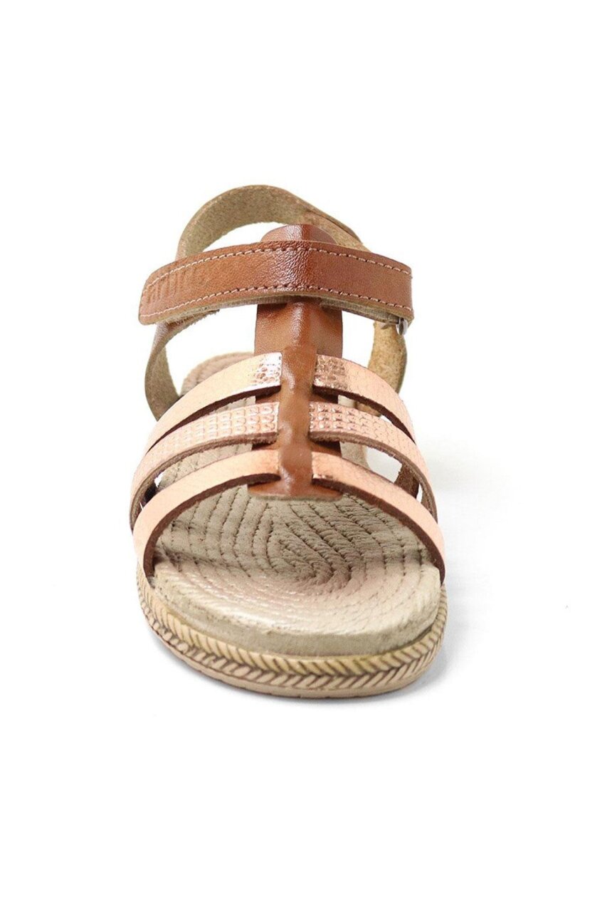 صندل أرتيكو بيليني فاكيتا من الجلد الطبيعي باللون البني للبنات - 4