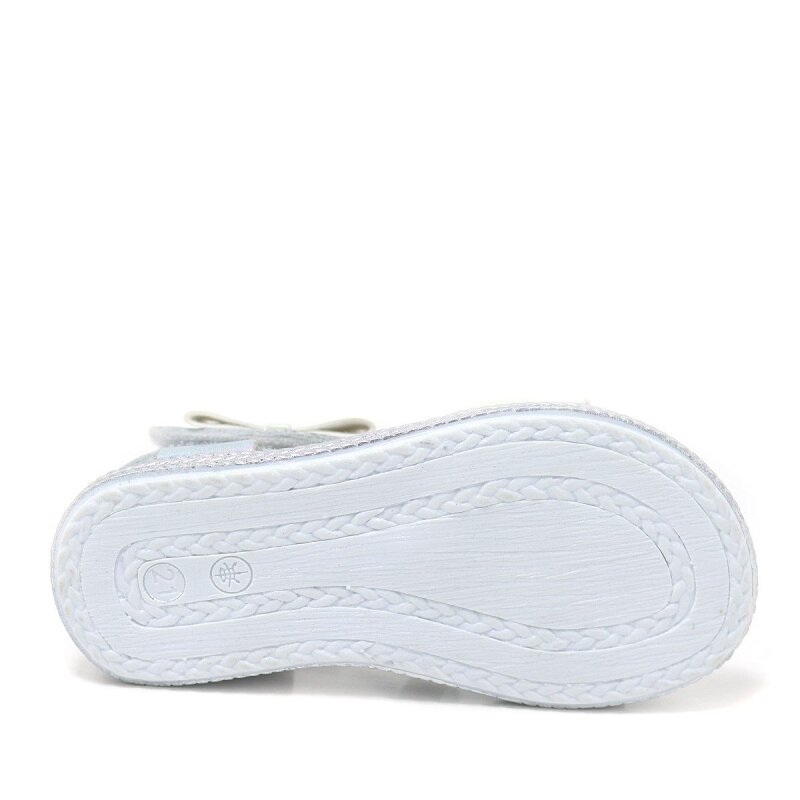 صندل أرتيكو إلينيس المصنوع من الجلد الطبيعي باللون الفضي للبنات - 7