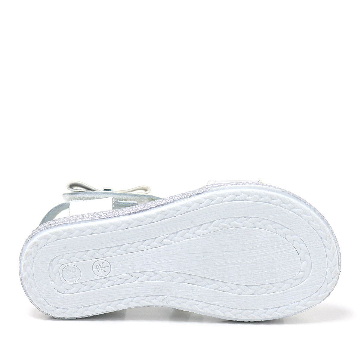 صندل أرتيكو إلينيس من الجلد الطبيعي باللون الأبيض والفضي للبنات - 7