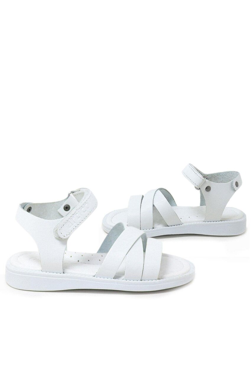 صندل أرتيكو أليكسيا من الجلد الطبيعي فاكيتا أبيض للبنات - 7
