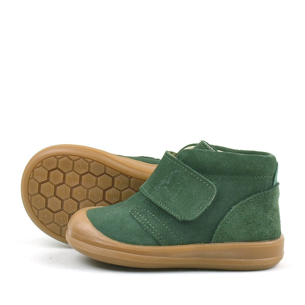 Rakerplus Yoohoo Hakiki Deri Yeşil Cırtlı Unisex Bebek Bot - 6