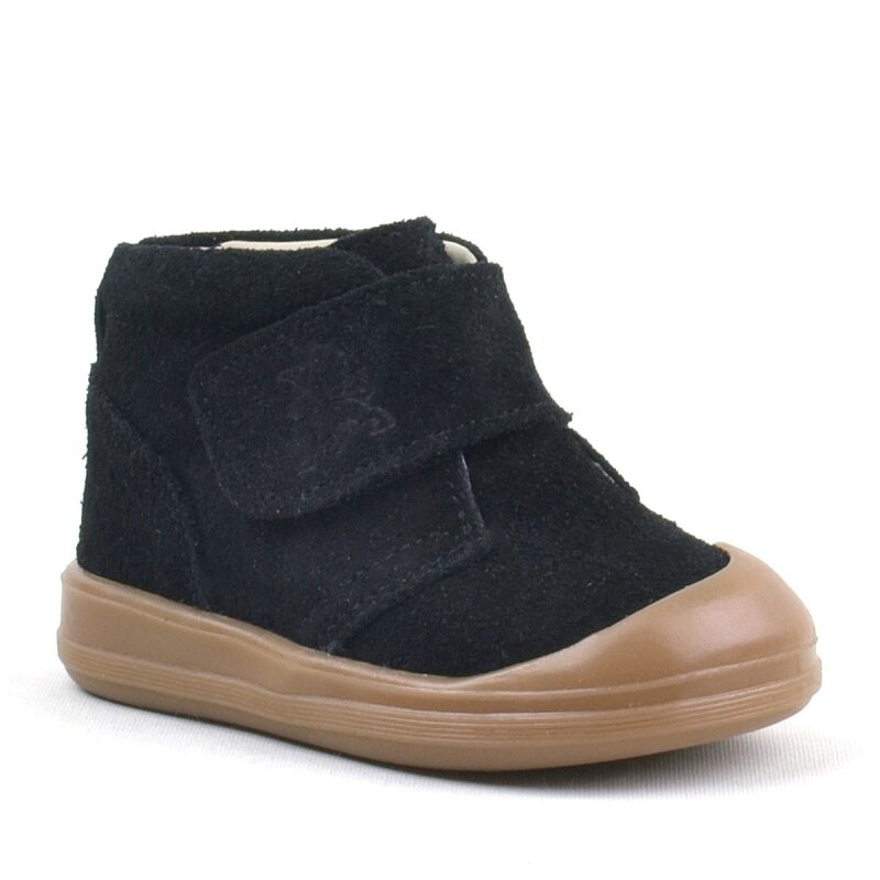 Rakerplus Yoohoo Hakiki Deri Siyah Cırtlı Unisex Bebek Bot - Rakerplus