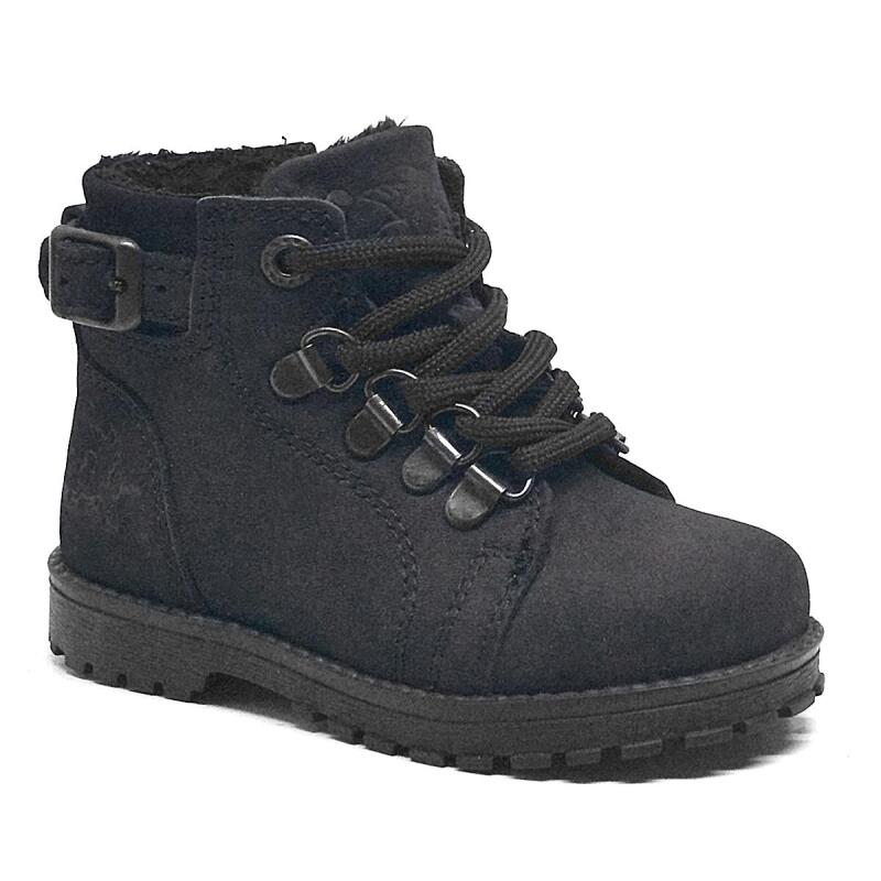 Rakerplus Griffon Hakiki Deri Siyah Fermuarlı Çocuk Bot - Rakerplus