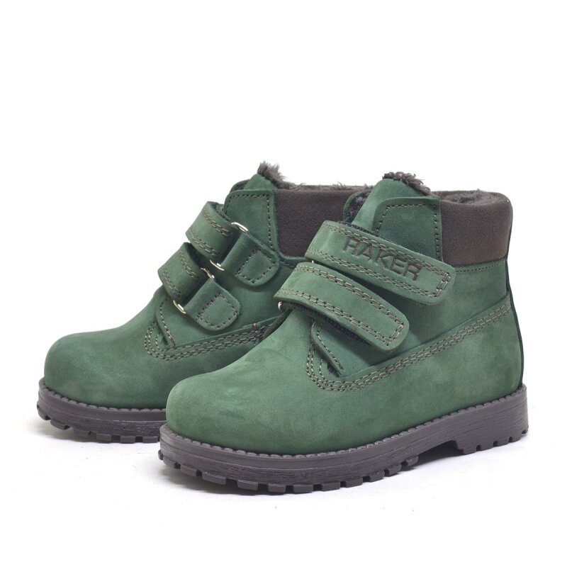 Rakerplus Neson Hakiki Deri Yeşil Kürklü Cırtlı Unisex Bebek Bot - 3