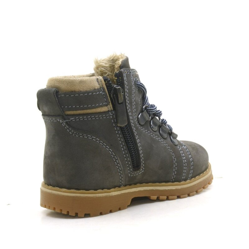 Rakerplus Griffon Genuine Leather Grey Fur-Lined Baby Boots - 3