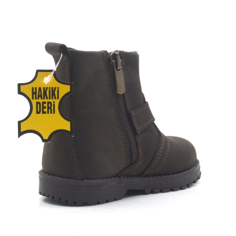 Rakerplus Chiron Hakiki Deri Fermuarlı Kışlık Çocuk Botu - 3