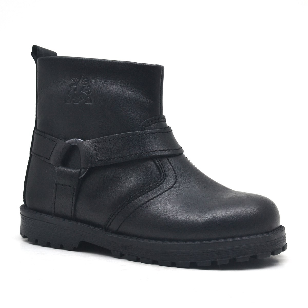 Rakerplus Chiron Genuine Leather Black Zippered Baby Boots - 1