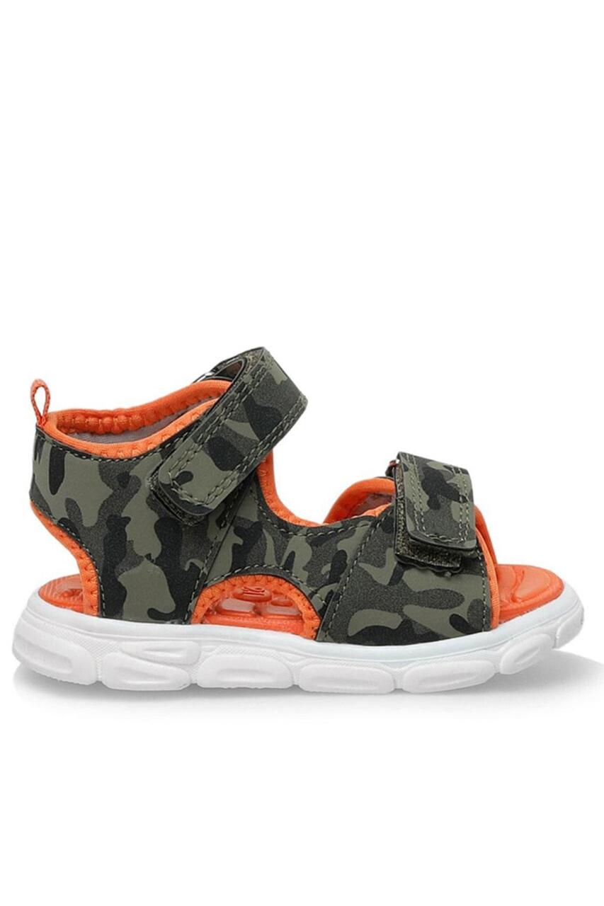Rakerplus Haki Kamuflaj Desenli Cırtlı Bebek Sandalet Ayakkabı - 3