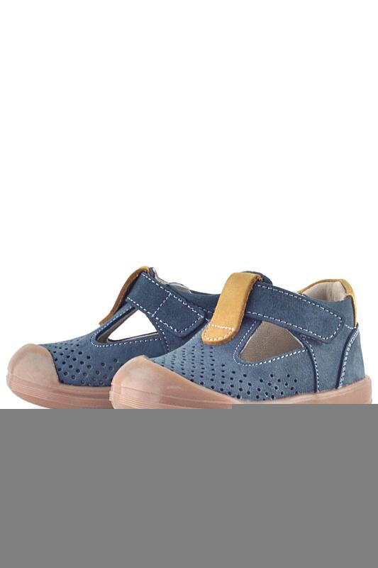 Rakerplus Shaun Hakiki Deri Gri Taba Cırtlı Anatomik Bebek Sandalet - 7