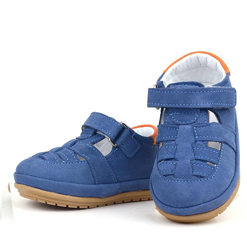 Rakerplus Muppet Hakiki Deri Lacivert Cırtlı Anatomik Bebek Sandalet Ayakkabı - 6