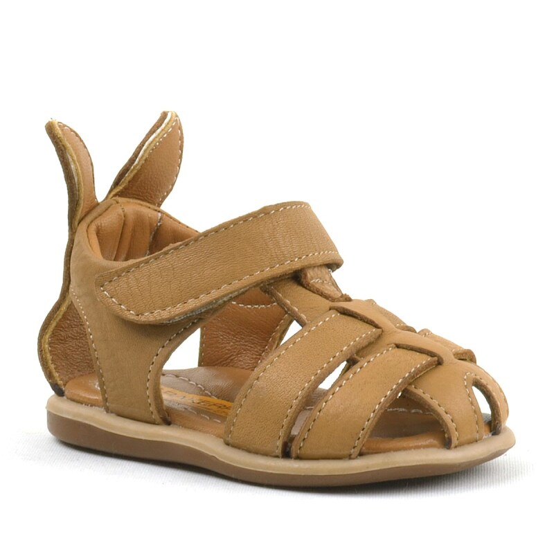 Rakerplus Bunny Hakiki Deri Taba Cırtlı Bebek Sandalet - Rakerplus