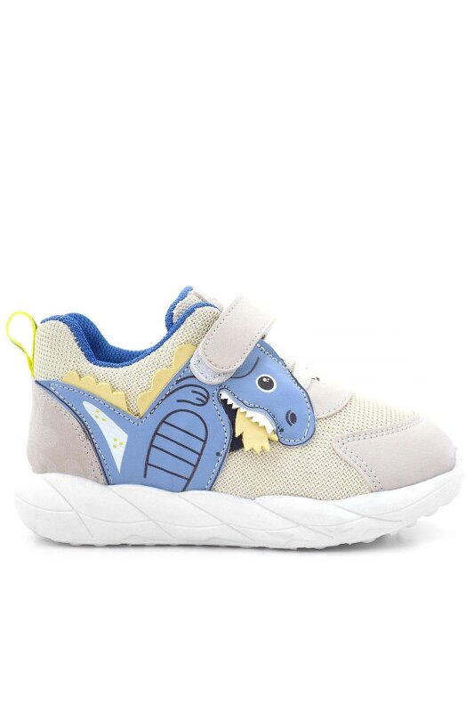 Rakerplus Barefoot Krem Dinazorlu Cırtlı Lastikli Çocuk Spor Ayakkabı - 2