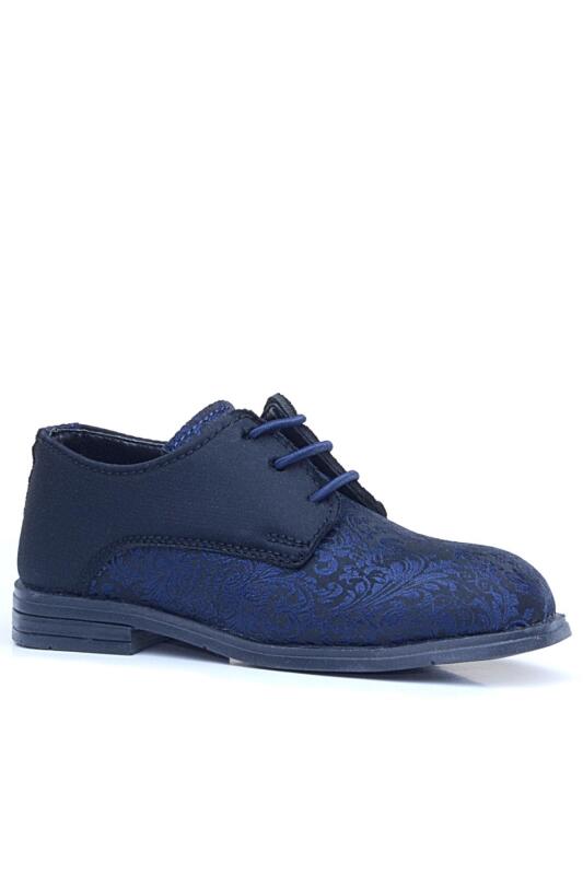 Rakerplus Navy Blue and Black Lace-up Suit Classic Children's Shoes - Rakerplus