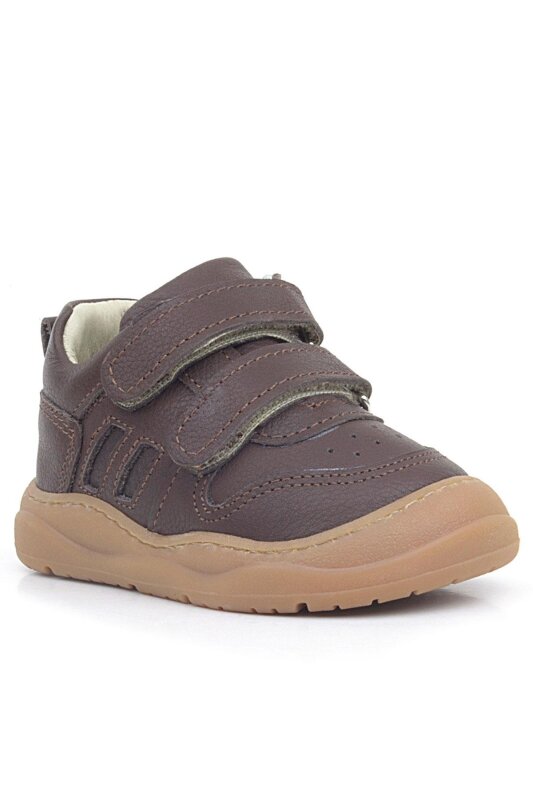 Rakerplus Schaggy Genuine Leather Brown Baby Sneakers - Rakerplus