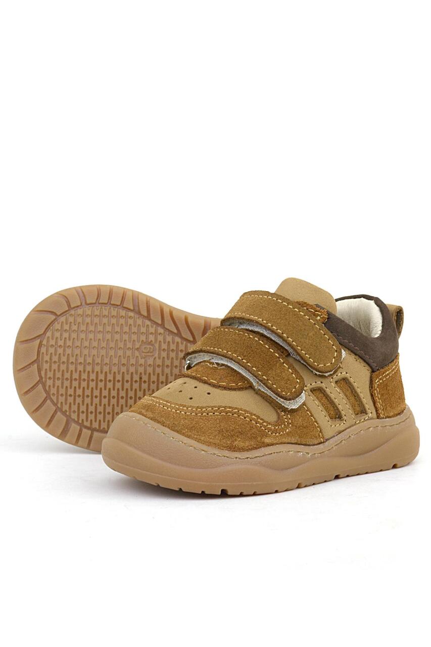 Rakerplus Schaggy Genuine Leather Tan Brown Baby Sneakers - 3