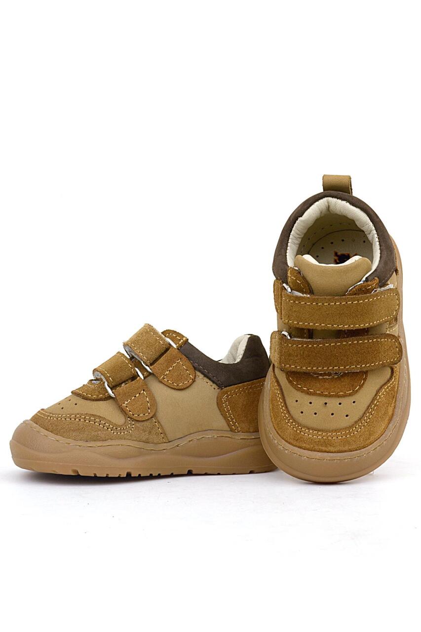 Rakerplus Schaggy Genuine Leather Tan Brown Baby Sneakers - 4