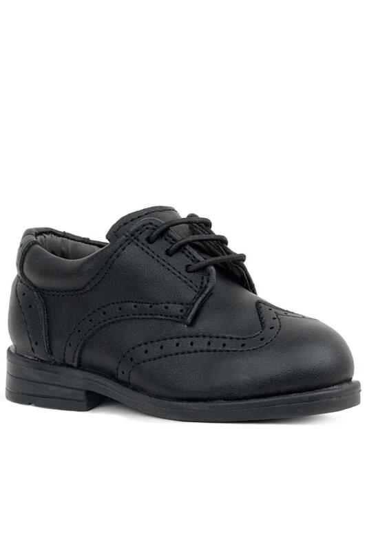 Rakerplus Titan Black Matte Lace-up Baby Boy Shoes - Rakerplus