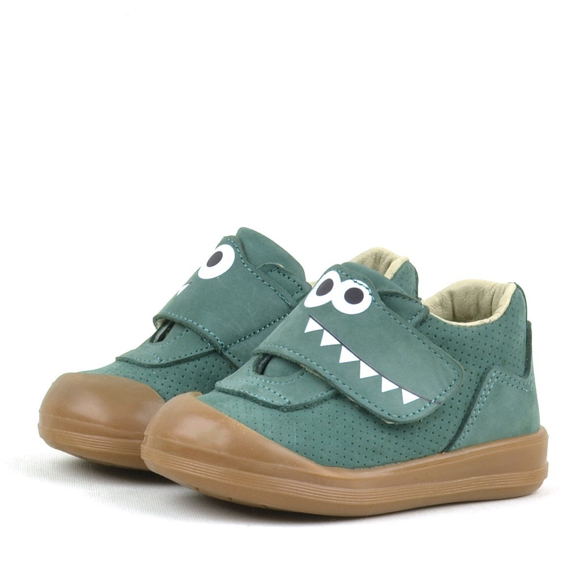 Rakerplus Dino Hakiki Deri Yeşil Yüksek Bilekli Bebek Ayakkabı - 4