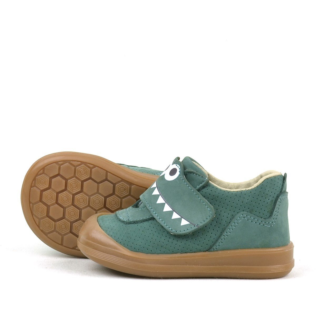 Rakerplus Dino Hakiki Deri Yeşil Yüksek Bilekli Bebek Ayakkabı - 6