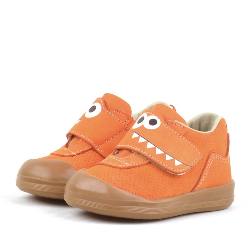 Rakerplus Dino Hakiki Deri Turuncu Yüksek Bilekli Bebek Ayakkabı - 4