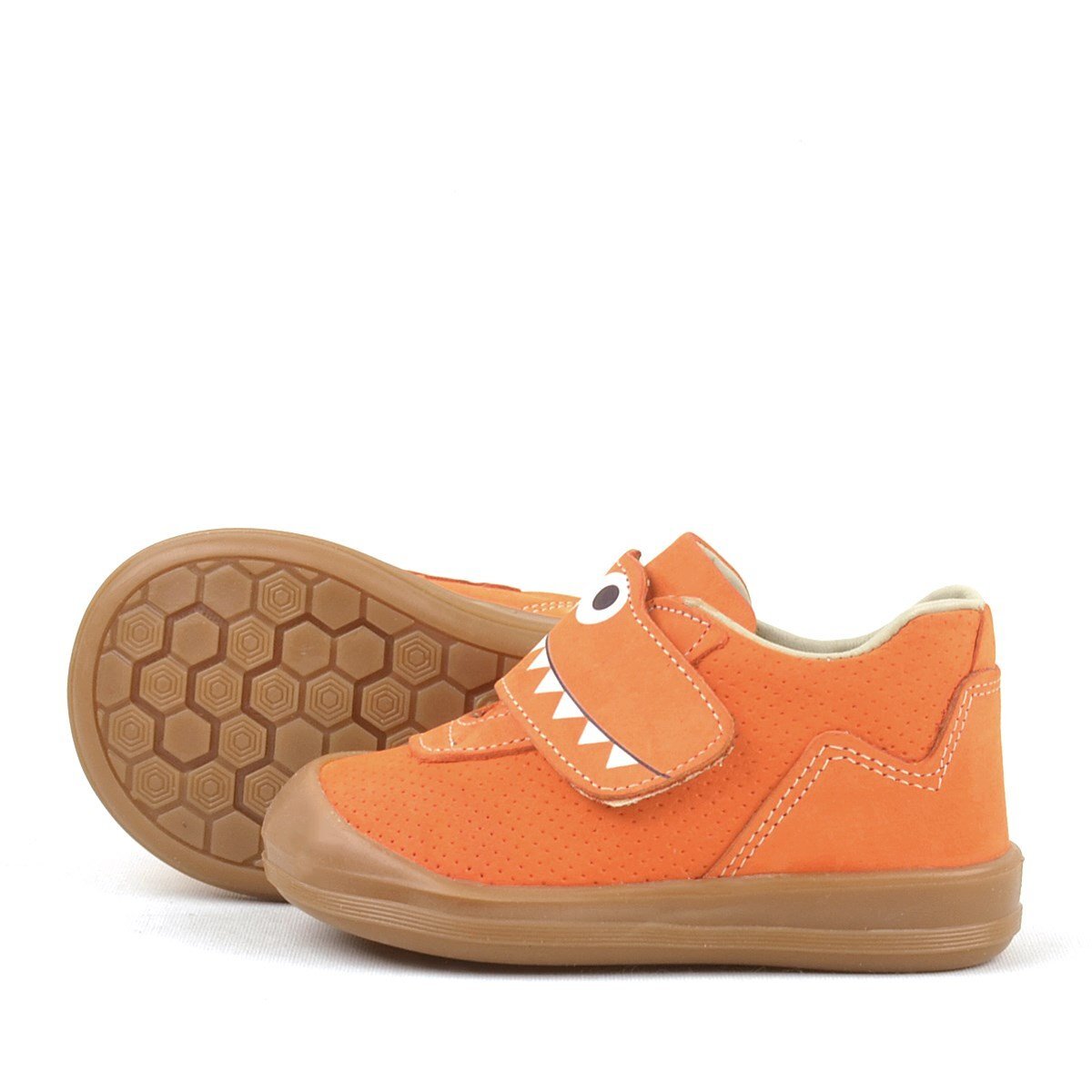 Rakerplus Dino Hakiki Deri Turuncu Yüksek Bilekli Bebek Ayakkabı - 6