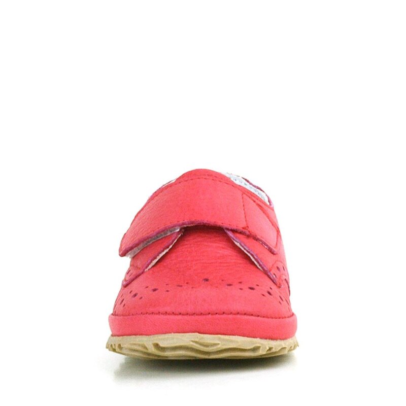 Genuine Leather Pomegranate Blossom Velcro Baby Bootie Shoes - 4