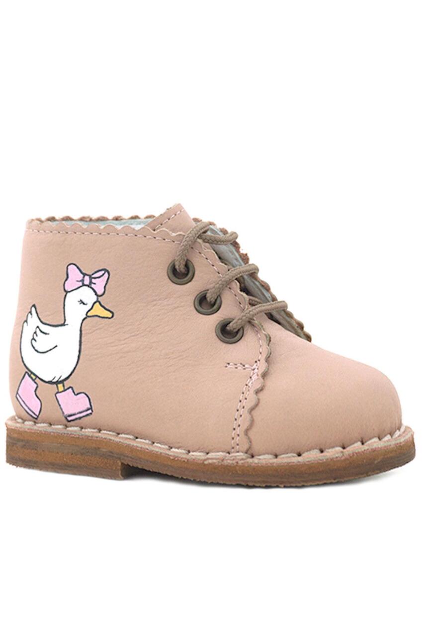 Rakerplus Tbons Special Design Handmade Genuine Leather Powder Pink Baby Girl Boots - 2