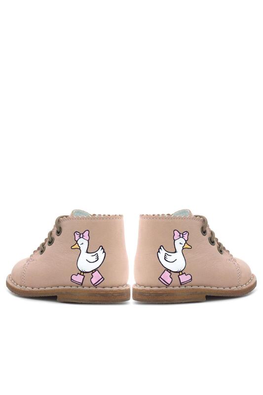 Rakerplus Tbons Special Design Handmade Genuine Leather Powder Pink Baby Girl Boots - 9