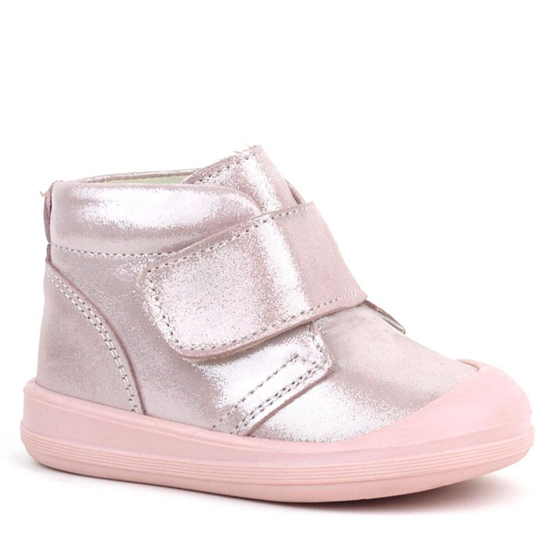 Rakerplus Yoohoo Hakiki Deri Pembe Simli Cırtlı Kız Bebek Bot - Rakerplus