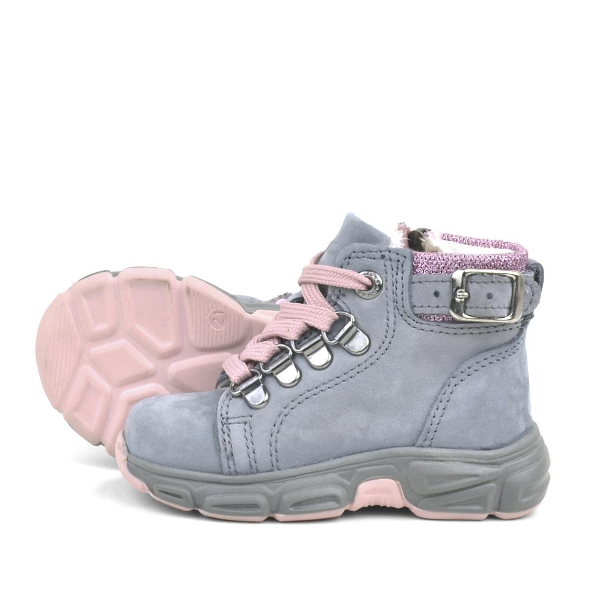 Rakerplus Genuine Leather Powder Pink Blue Zippered Baby Girl Boot Shoes - 5